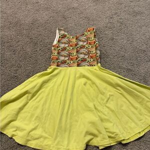 Malia + Kai Star Wars Grogu Baby Yoda Twirl Dress Sz 6